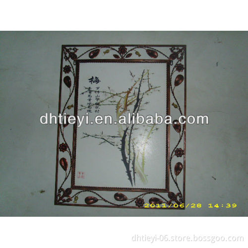 picture frame, wrought iron